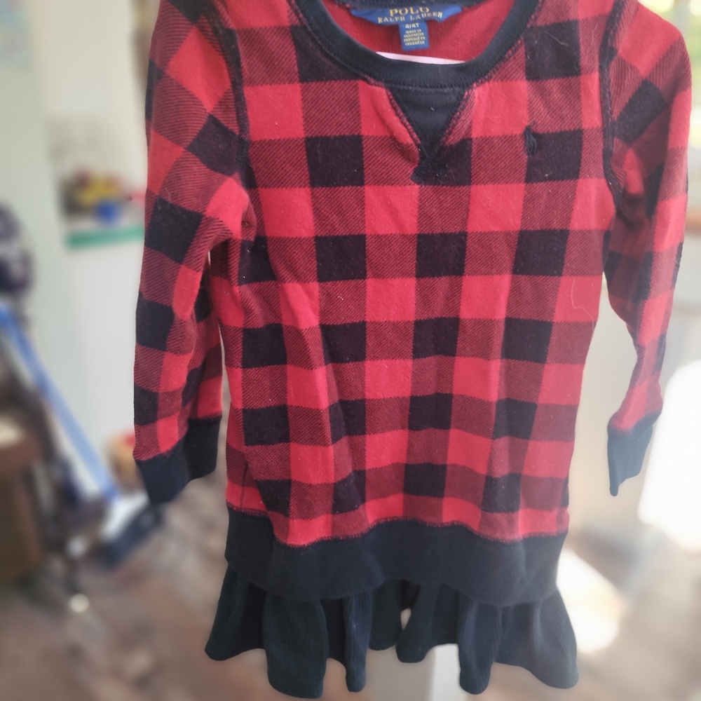 Polo by Ralph Lauren Kids Red and Black Plaid Sweater